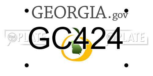 GC424 Georgia License Plate