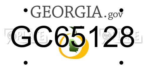 GC65128 Georgia License Plate