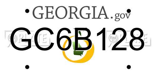 GC6B128 Georgia License Plate