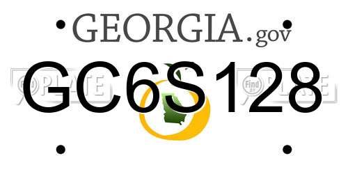 GC6S128 Georgia License Plate