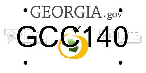 GCC140 Georgia License Plate