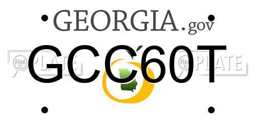 GCC60T Georgia License Plate