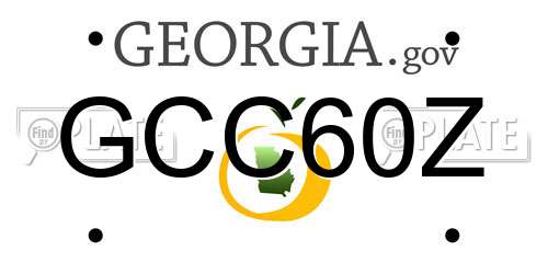 GCC60Z Georgia License Plate
