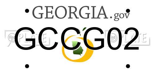 GCCG02 Georgia License Plate