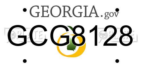 GCG8128 Georgia License Plate