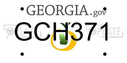 GCH371 Georgia License Plate