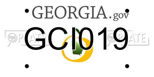 GCI019 Georgia License Plate