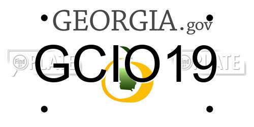 GCIO19 Georgia License Plate