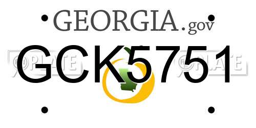 GCK5751 Georgia License Plate