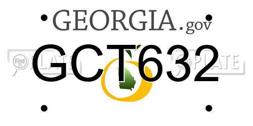 GCT632 Georgia License Plate