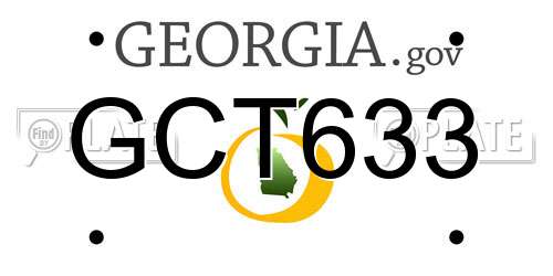 GCT633 Georgia License Plate