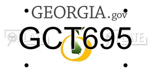GCT695 Georgia License Plate