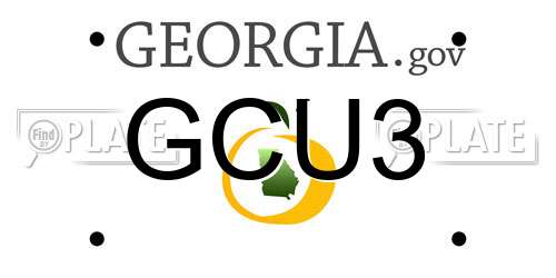 GCU3 Georgia License Plate