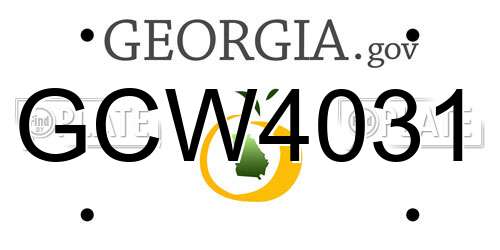 GCW4031 Georgia License Plate
