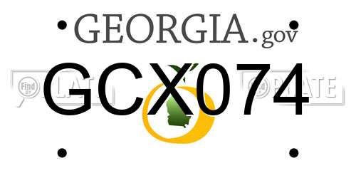 GCX074 Georgia License Plate