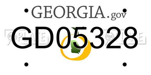 GD05328 Georgia License Plate