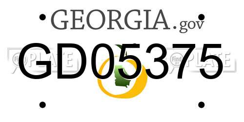 GD05375 Georgia License Plate