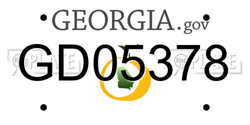 GD05378 Georgia License Plate