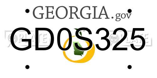 GD0S325 Georgia License Plate
