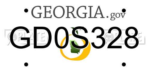 GD0S328 Georgia License Plate