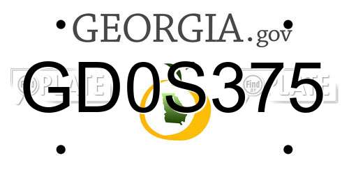 GD0S375 Georgia License Plate
