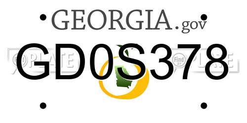 GD0S378 Georgia License Plate