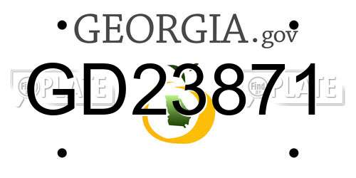 GD23871 Georgia License Plate