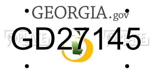 GD27145 Georgia License Plate