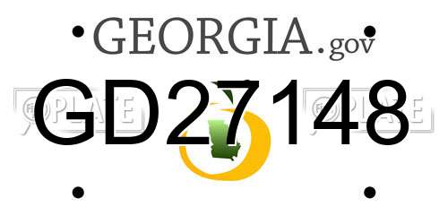 GD27148 Georgia License Plate