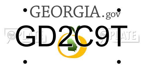 GD2C9T Georgia License Plate
