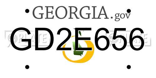 GD2E656 Georgia License Plate