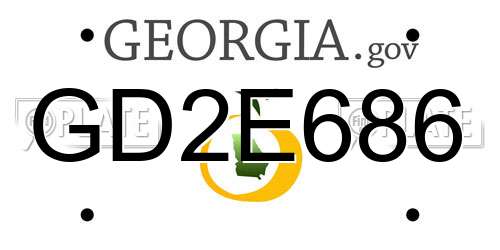 GD2E686 Georgia License Plate