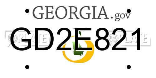GD2E821 Georgia License Plate