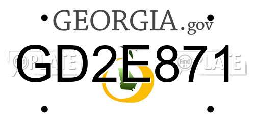 GD2E871 Georgia License Plate