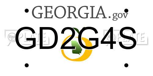 GD2G4S Georgia License Plate