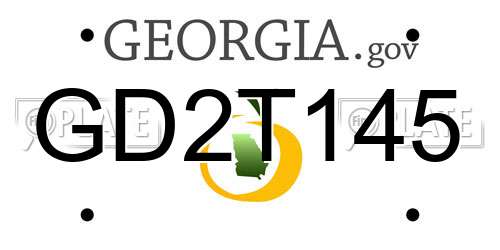 GD2T145 Georgia License Plate