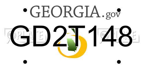 GD2T148 Georgia License Plate
