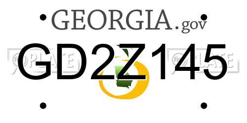GD2Z145 Georgia License Plate