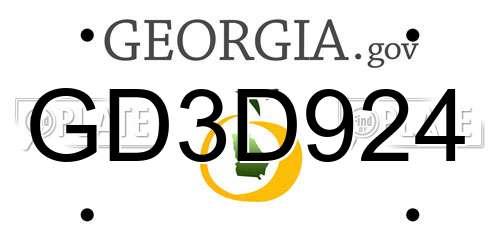 GD3D924 Georgia License Plate