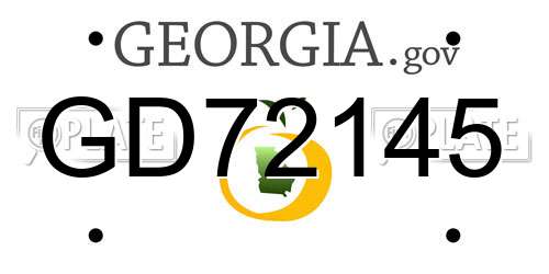 GD72145 Georgia License Plate