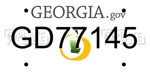 GD77145 Georgia License Plate