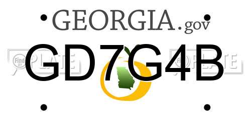 GD7G4B Georgia License Plate