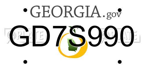 GD7S990 Georgia License Plate