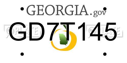 GD7T145 Georgia License Plate