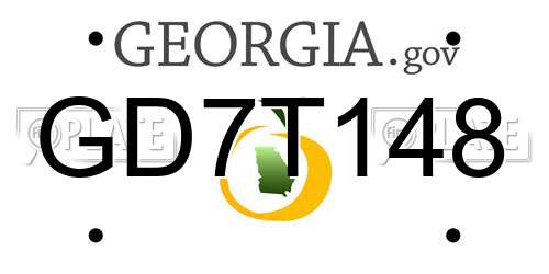 GD7T148 Georgia License Plate