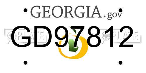 GD97812 Georgia License Plate