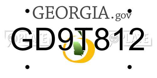 GD9T812 Georgia License Plate