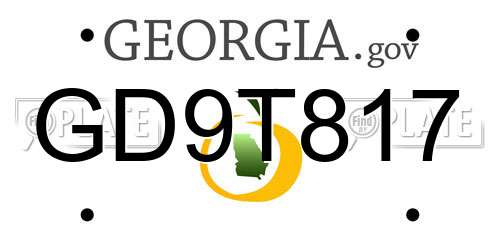 GD9T817 Georgia License Plate