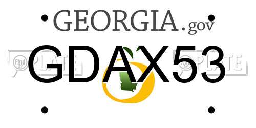 GDAX53 Georgia License Plate