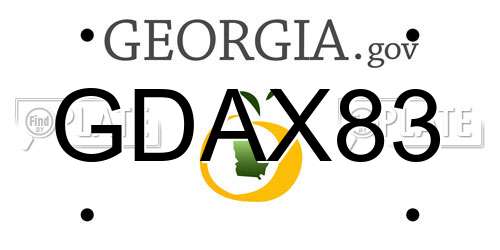 GDAX83 Georgia License Plate